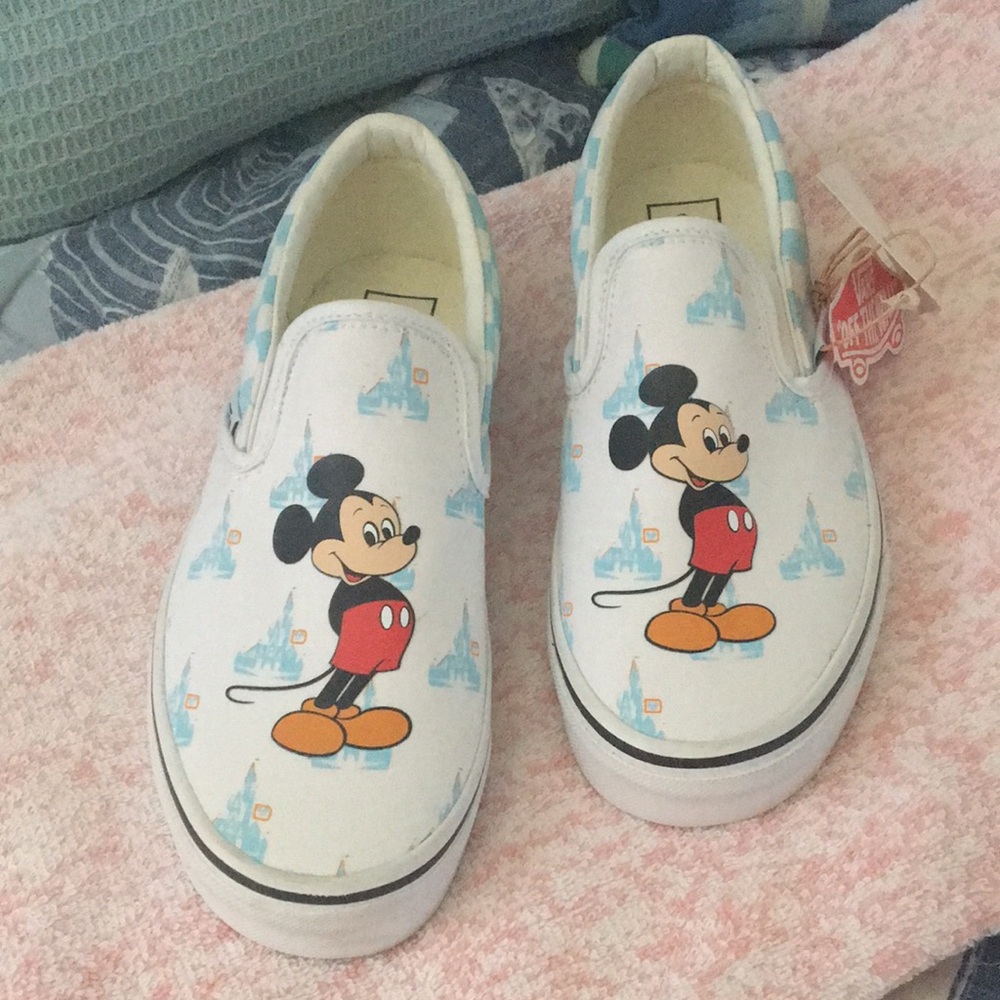 NWT DISNEY Parks 2022 50th Anniversary VANS slip on shoes.